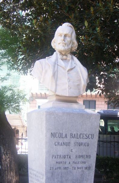 Nicolae Balcescu, bust - Palermo